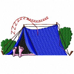 Camping Embroidery Design 2
